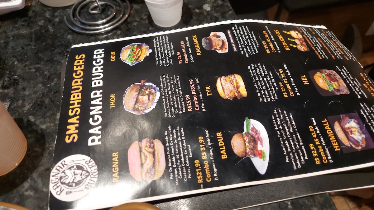 Menu Ragnar Burger | O Verdadeiro Salão De Odin-1